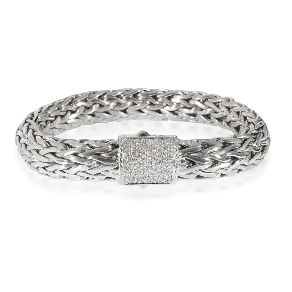 John Hardy Classic Chain Bracelet in Sterling Silver 0.62 CTW